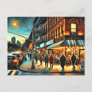 Carte Postale Café à New York Bronx
