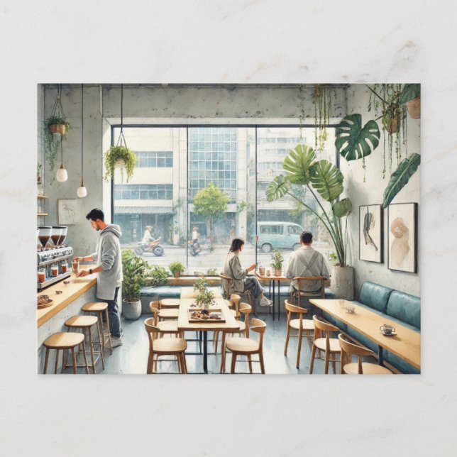 Carte Postale Café à Taipei (Devant)