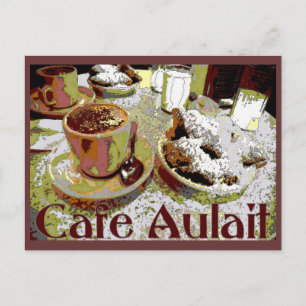Carte Postale Café Aulait, New Orleans Café