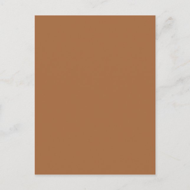 Carte Postale Café Beige Sable Foncé Caramel Brown Couleur seule (Devant)