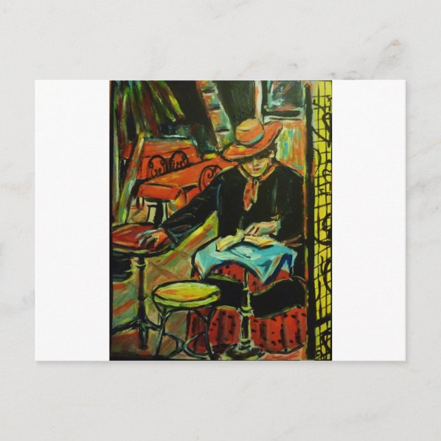 Carte Postale Café dans le Sud de la France (Devant)