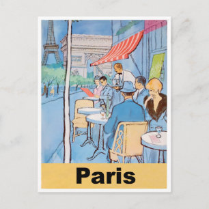 Carte Postale Café de rue à Paris