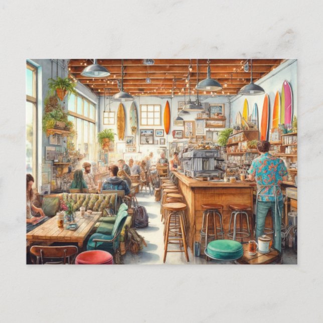 Carte Postale Café Eclectique à San Diego Mug (Devant)
