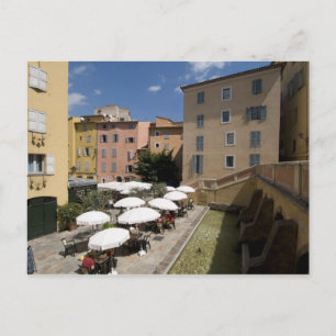 Carte Postale Café en plein air, Place de l'Eveche, Grasse,