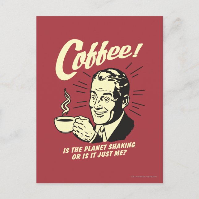 Carte Postale Café : Est-Ce Que La Planète Serre Ou Juste Moi ? (Devant)