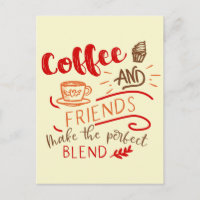 Café et amis Mélange parfait Dire la typographie