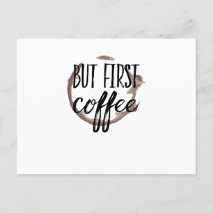 Carte Postale Café Fatigué Caféine Se Lever Le Matin