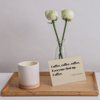 Café Haiku pour les matins Typographie noire