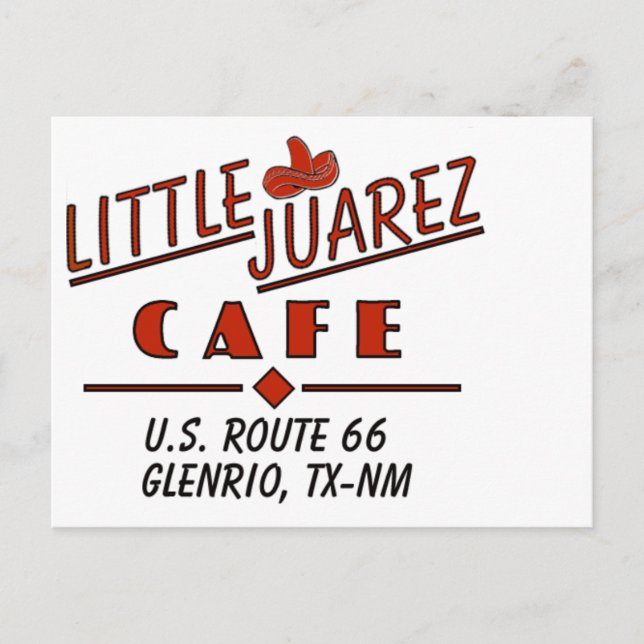 Carte Postale Café Little Juarez Sombrero (Devant)