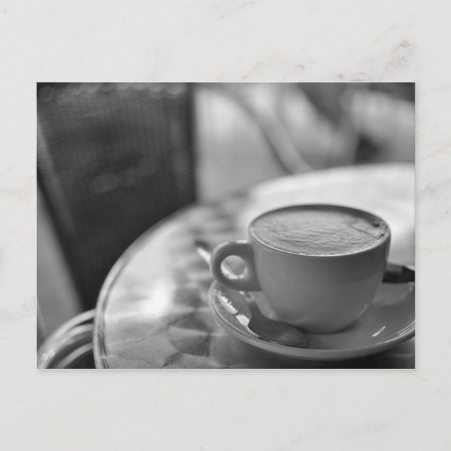 Carte Postale Café noir et blanc (Devant)
