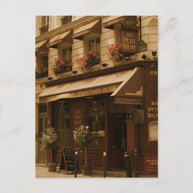 Carte Postale Café Paris par jour (Devant)