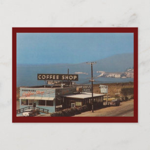 Carte Postale Café, Pismo Beach, Californie Vintage