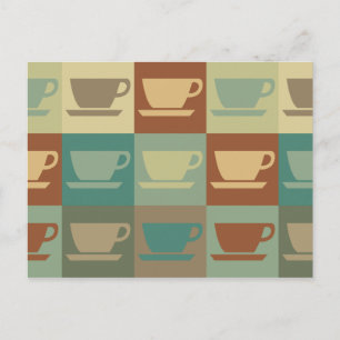 Carte Postale Café Pop Art