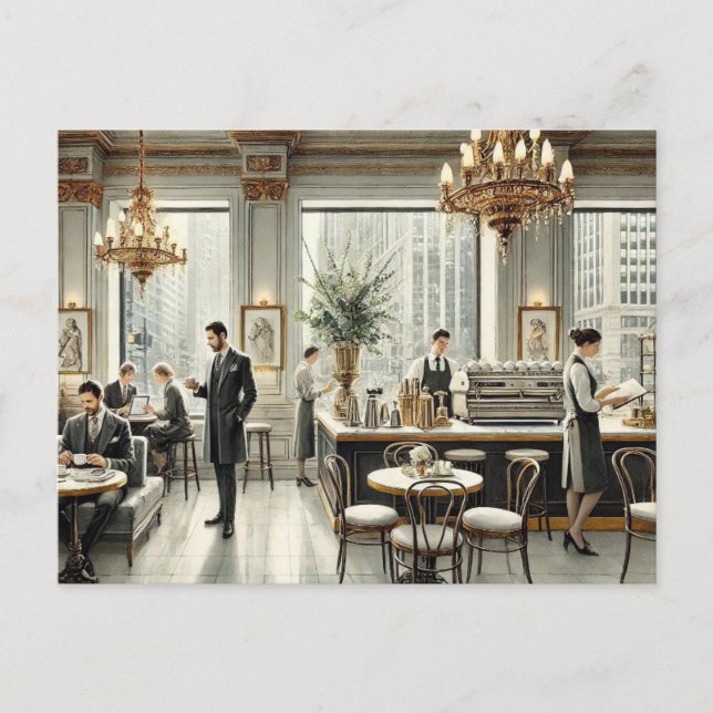 Carte Postale Café sophistiqué à San Francisco (Devant)