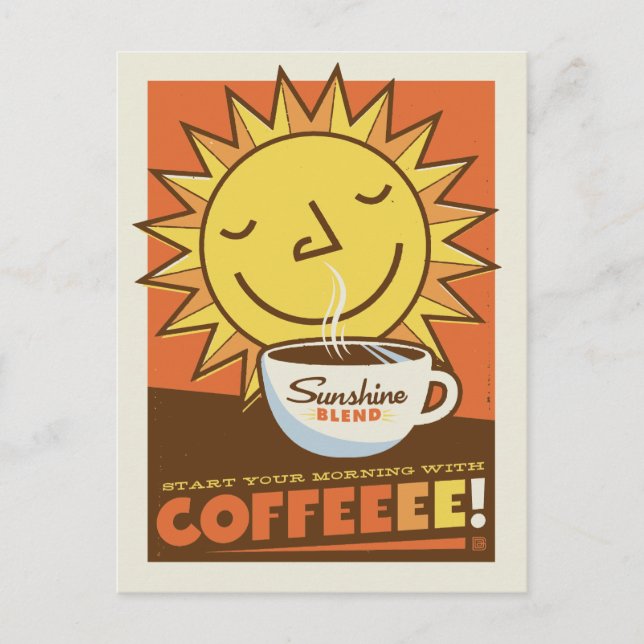 Carte Postale Café Sunshine Blend (Devant)