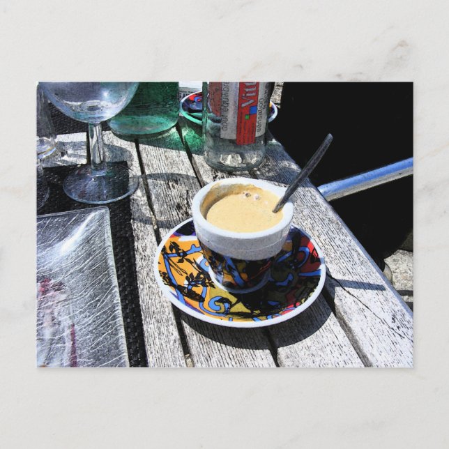 Carte Postale Café sur Normandy Beach (Devant)