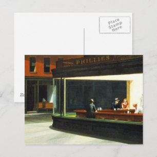 Carte Postale Café vintage avec Stars de cinéma