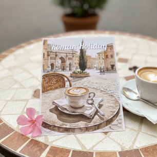 Carte Postale Café Vue Roman Holiday