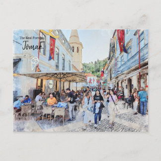 Carte Postale Cafés de Tomar, Portugal