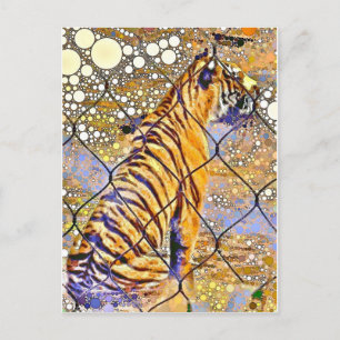 Carte postale Caged Tiger Art