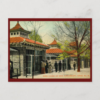 Carte Postale Cages d'oiseaux au Zoo, Cincinnati, OH Vintage