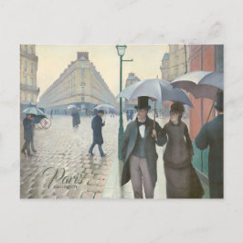 Carte Postale Caillebotte rue Paris par temps pluvieux CC0705