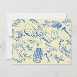Carte Postale Cajun Seafood Boil - Southern Coastal Food Postcar