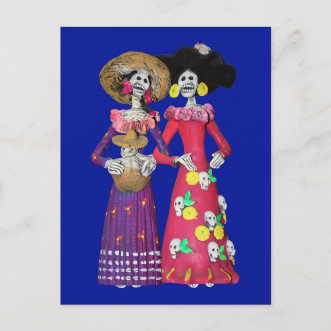 Carte Postale Calavera Amigas (Devant)