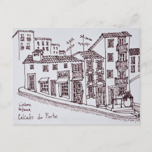 Carte Postale Calcada do Forte, Alfama   Lisbonne, Portugal