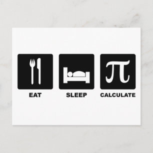 Carte Postale Calculer le sommeil de l'alimentation