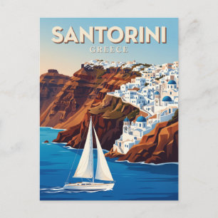 Carte Postale Caldeira de Santorin Grèce