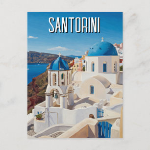 Carte Postale Caldera View Santorini Grèce Cyclades Voyages