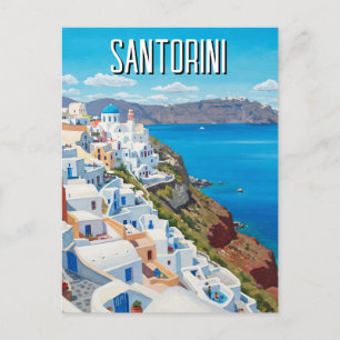 Carte Postale Caldera View Santorini Grèce Cyclades Voyages