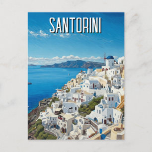 Carte Postale Caldera View Santorini Grèce Cyclades Voyages