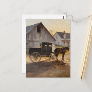 Carte Postale Calèche amish