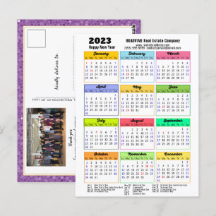 Carte Postale Calendrier 2023 Purple moderne photo d'entreprise