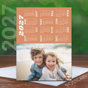 Carte Postale Calendrier 2027 Photo Vue annuelle Moderne Minimal
