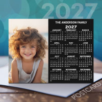 Calendrier 2027 - Vue annuelle moderne avec photo