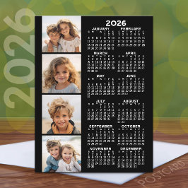 Carte Postale Calendrier avec 4 photo Collage