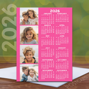Carte Postale Calendrier avec 4 photo Collage