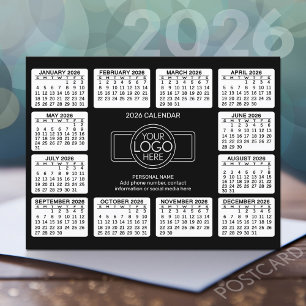 Carte Postale Calendrier avec logo Coordonnées