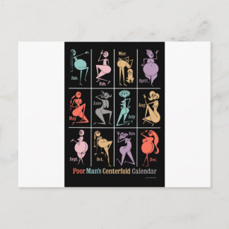 Carte Postale Calendrier central de l'homme pauvre