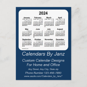 Carte Postale Calendrier d'affaires bleu de la boîte de police 2