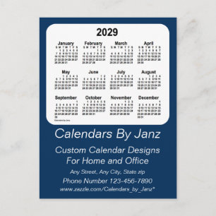 Carte Postale Calendrier d'affaires bleu de la boîte de police 2