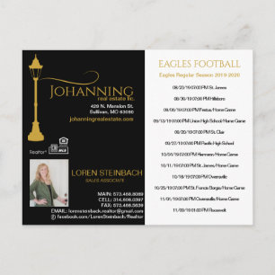 Carte Postale Calendrier de football immobilier de poste de lamp