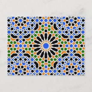 Carte postale Calendrier de la mosaïque mauresque 