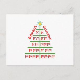 Carte Postale Calendrier de l'arrivée