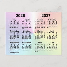 Carte Postale Calendrier de l'école Cloud Rainbow 2026-2027 par 