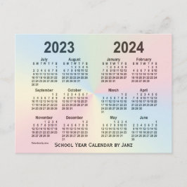Carte Postale Calendrier de l'école Rainbow Cloud 2023-2024 par
