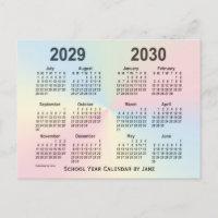 Calendrier de l'école Rainbow Cloud 2029-2030 par 